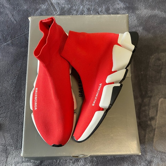 Balenciaga Speed 2.0 LT sneakers Balenciaga red sock sneakers men’s trainers - Picture 1 of 6